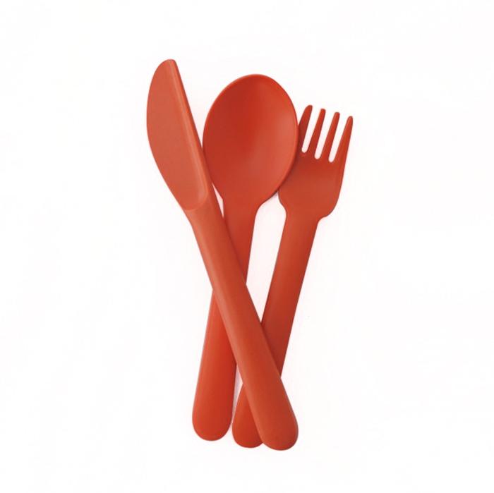 EKOBO Bambino Trio Cutlery Set Persimmon - Da Da Kinder Store