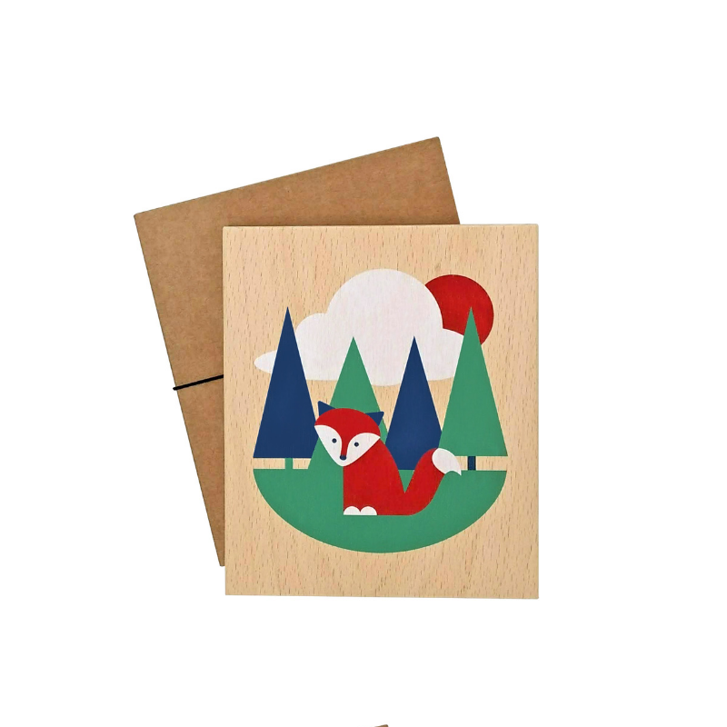 lubu lona illustration on wood (fox)