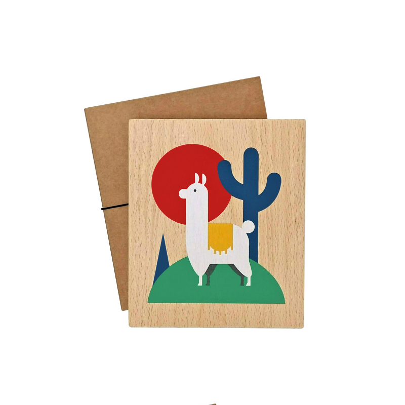 lubu lona illustration on wood (lama)