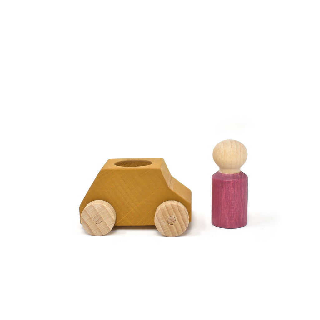 lubu lona Ochre Wooden Toy Car