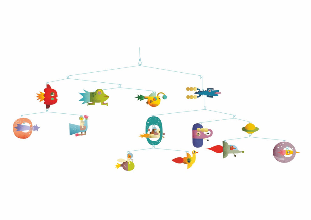 Djeco Mini Mobile - The Vehicles Of Space - Da Da Kinder Store Singapore