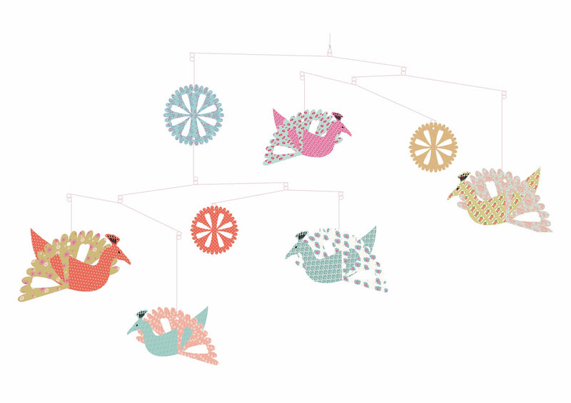 Djeco Mini Mobile - Peacocks - Da Da Kinder Store Singapore