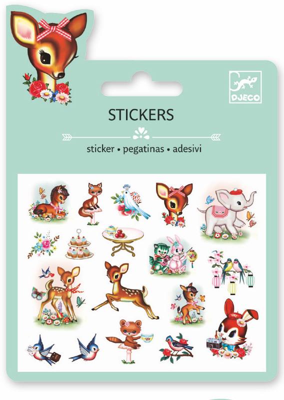 Djeco Mini Sticker - Vintage Animals - Da Da Kinder Store Singapore