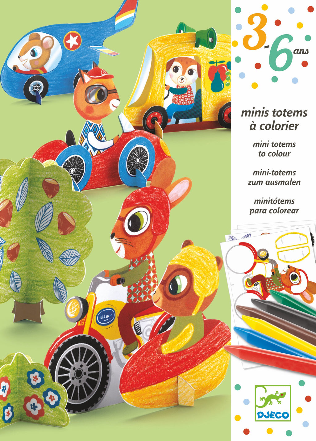Djeco Mini Totems A Colour - Vroom Vroom - Da Da Kinder Store Singapore