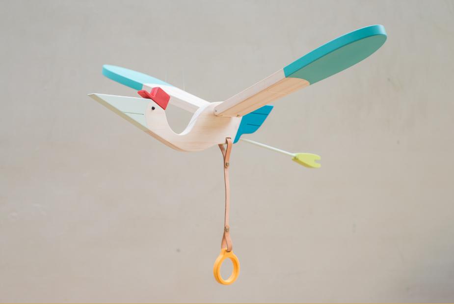Eguchi Toys Mobile Bird Baby Bird, Blue - Da Da Kinder Store Singapore